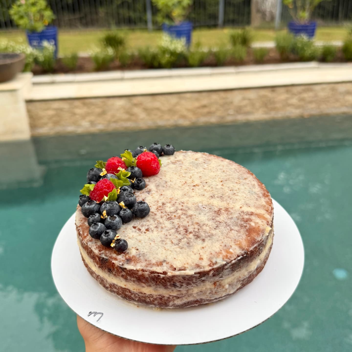 Berry-topped cake