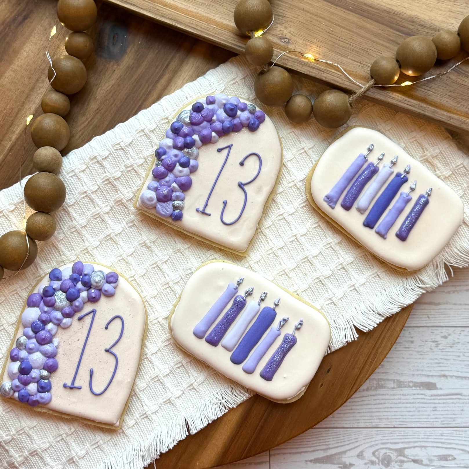 Heart-shaped birthday sugar cookies