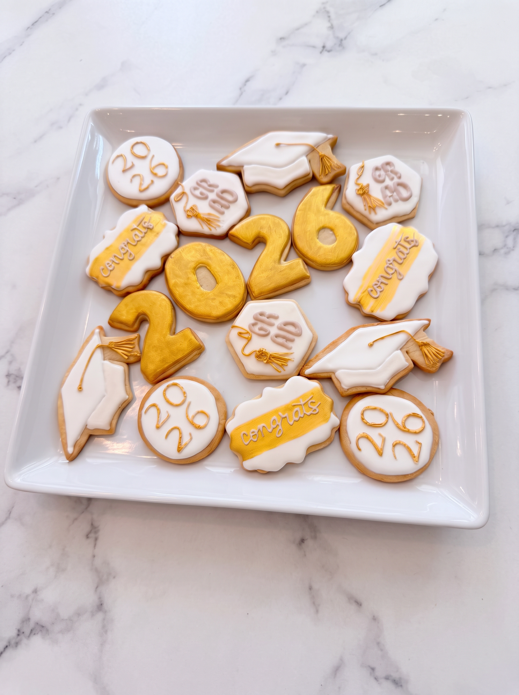 Graduation-themed sugar cookies
